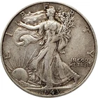 1943 S Walking Liberty .900 Silver Half Dollar Coin Philadelphia Mint # 0053