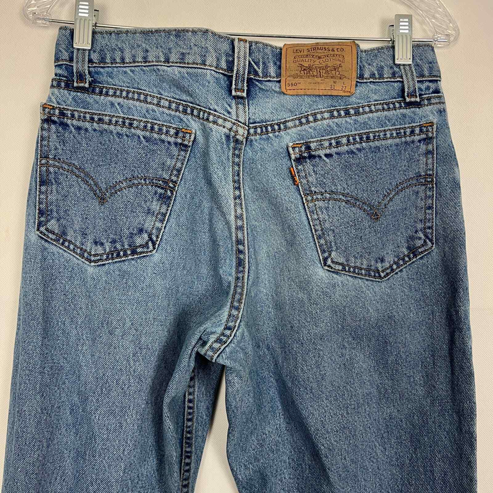 Levi's 550 Orange Tag Vintage High-Rise Blue Jean… - image 6