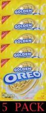 5x NABISCO OREO GOLDEN Vanilla Creme Sandwich Cookies 13.29 oz - 5 PACK