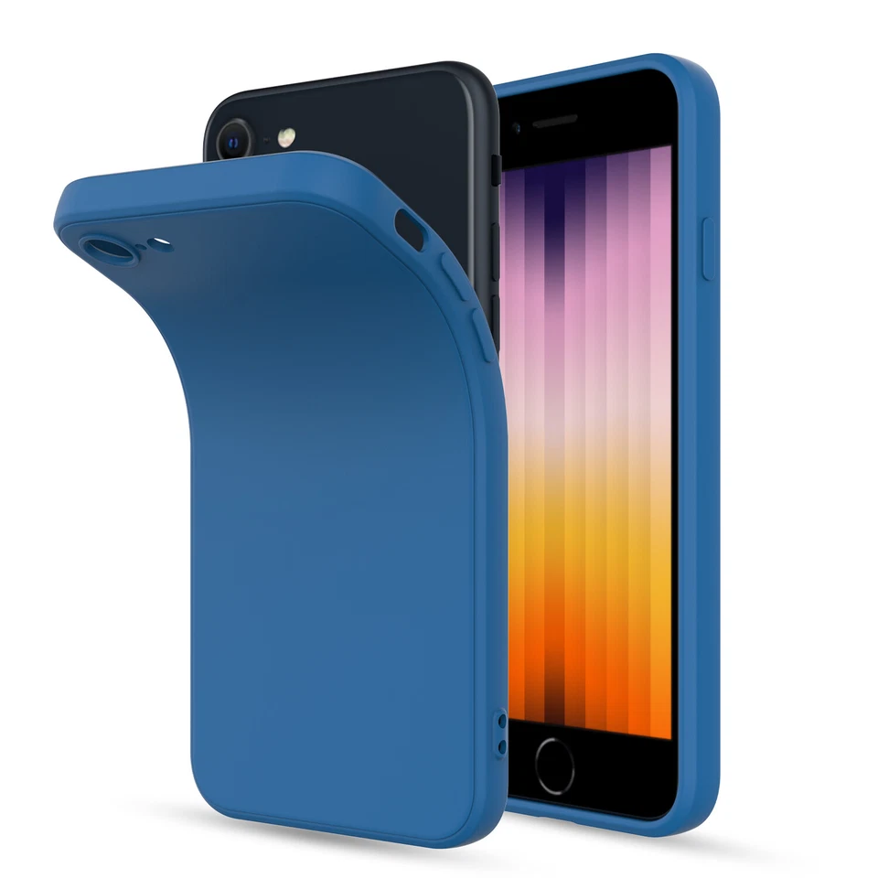 Funda Silicona Líquida Para iPhone 7,8,SE 2ª,3ª Gen 2022/2020,Protector Pantalla HD Foto 4 de 4