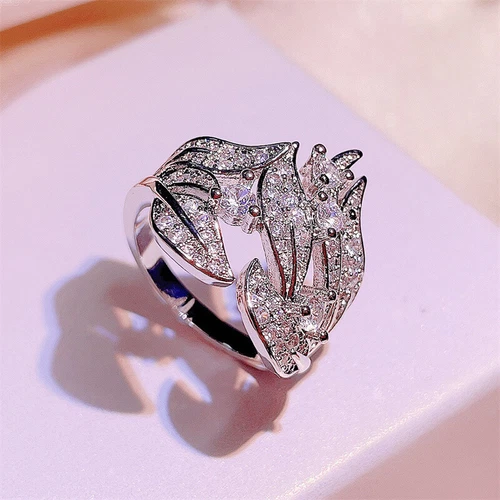 Gorgeous Women 925 Silver Cubic Zirconia Rings Wedding Jewelry Size 6-10 - Picture 9 of 23