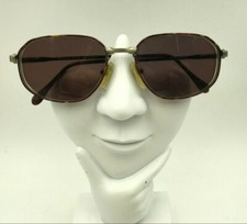 Vintage BerDel Donald Brown Gold Metal Oval Sunglasses Italy FRAMES ONLY