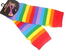 Unisex Fingerless Punk Rocker Gloves Arm Warmers LGBT Rainbow Gay Pride