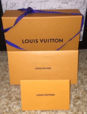Empty Louis Vuitton  Box, Ribbon, 2 Receipt Holders