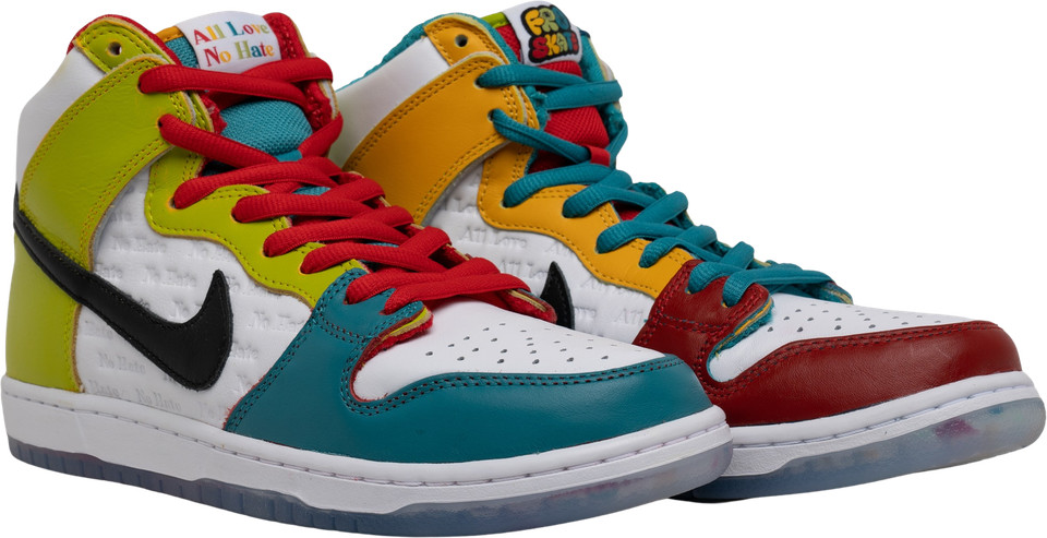 Nike froSkate x Dunk SB High All Love No Hate | eBay