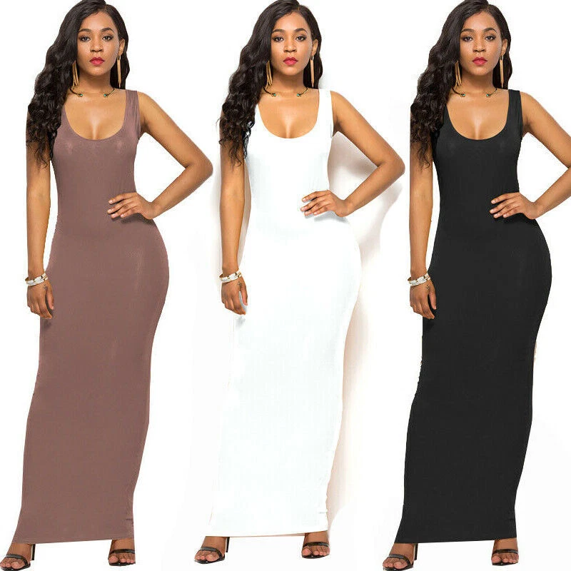 Sleeveless maxi store dress casual