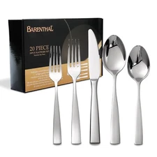 Silverware Set for 4, Barenthal 20 Piece Luxury Heavy Duty Silverware Flatwar...
