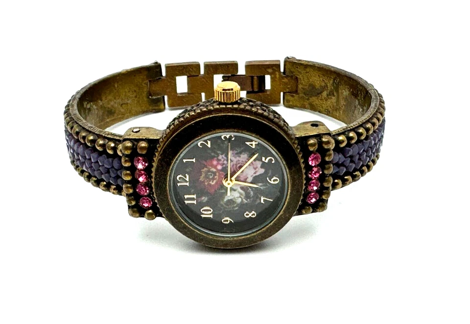 Reloj de Michal Negrin correa de metal con cristales azules #1881# Foto 4 de 4