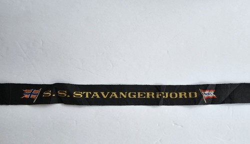  S.S. STAVENGERFJORD Cap Hat Tally Norwegian Maritime Cruise Ship, Vintage 