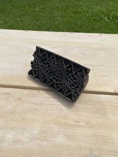 Antique Primitive wooden Butter mold stamp- floral Country Primitive Farmhouse