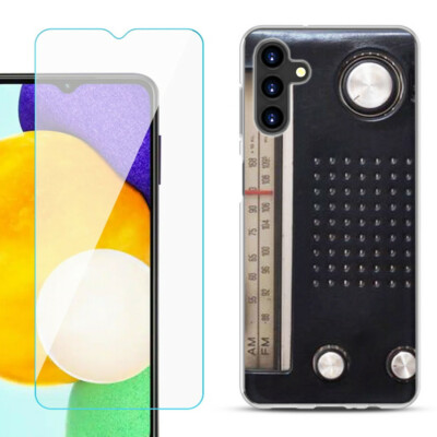 Case for Samsung Galaxy A13 5G, w/ Tempered Glass - Vintage Radio