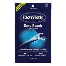 Complete Clean Easy Reach Floss Picks, No Break No Shred Floss, 75 Count Pack