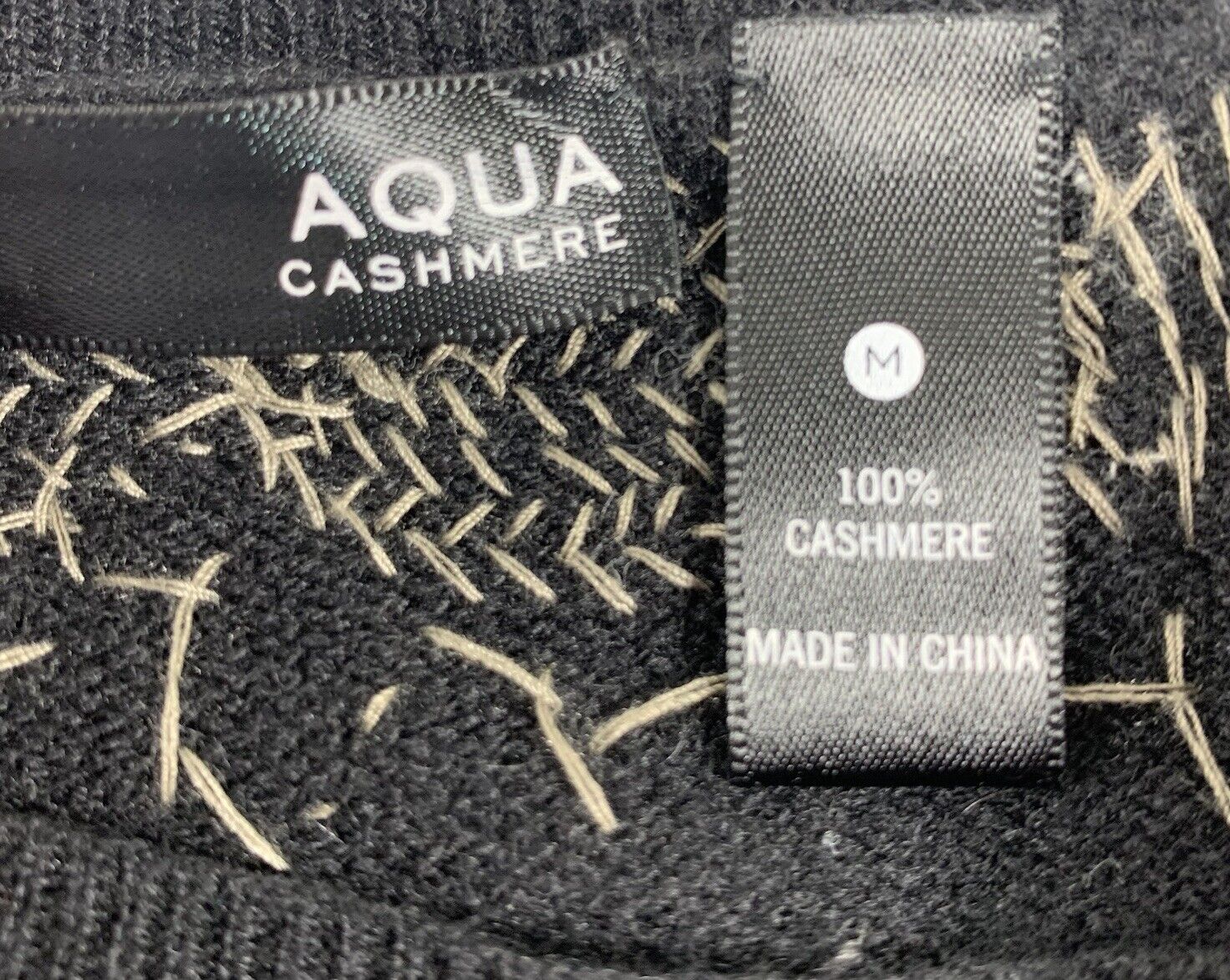 Aqua Black Cashmere Sweater Sequins Dressy Capsul… - image 7