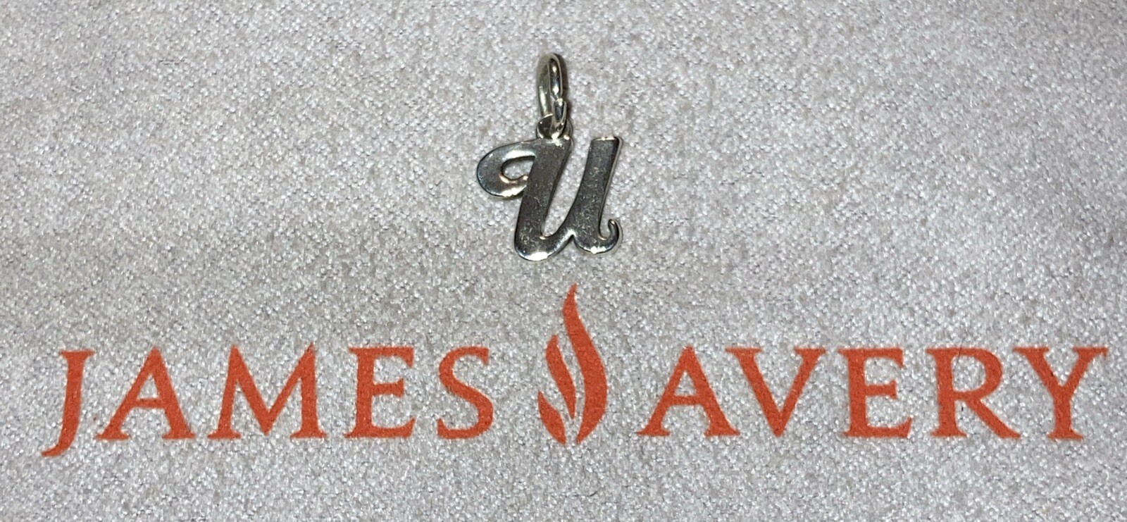 James Avery Initial “u” Script Charm 925 Sterling… - image 1