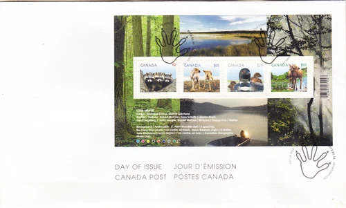 W CANADA 2504 FDC JUVENILE WILDLIFE SOUVENIR SHEET FIRST DAY COVER