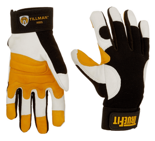 Tillman Ultra True Fit Premium Grain GOATSKIN MECHANICS PROTECTIVE WORK GLOVES - Afbeelding 2 van 5