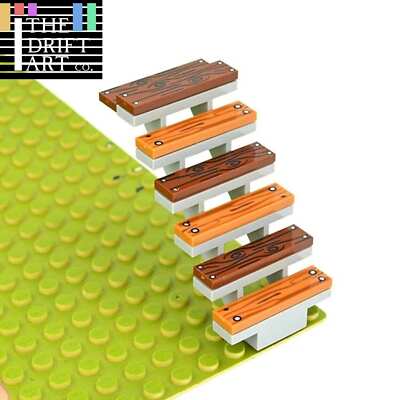 50pcs Smooth Wood Board Flat 1x4 City House Building Blocks Bricks - Var Colors