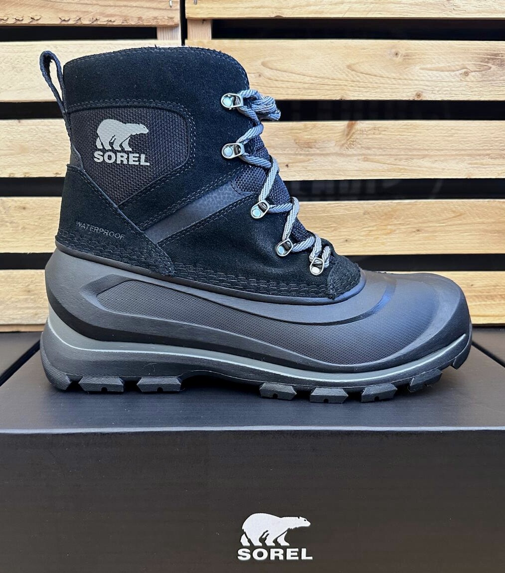 SALOMON Stivali invernali Sorel uomo Buxton pizzo WP pelle di cava nera 2084901010 nuovi scatola