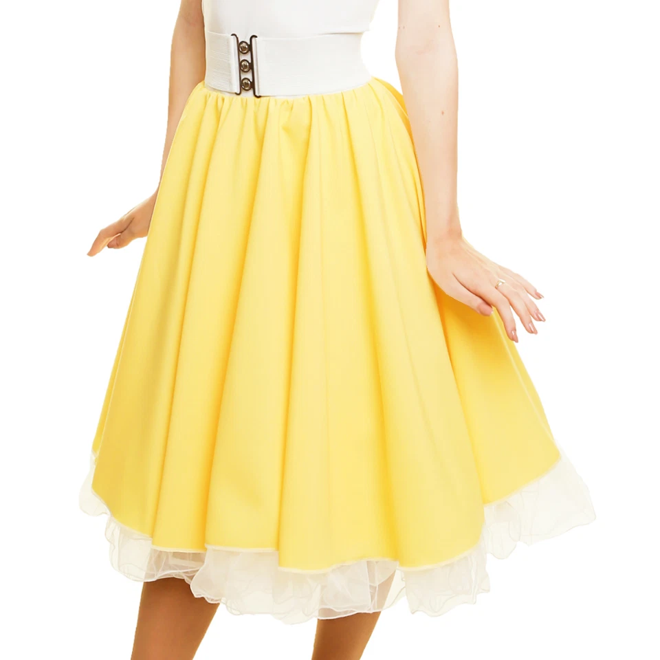 Girls Plain skirt 50s Full Circle Rock and Roll SANDY SKIRT Musical Theatre - Image 3 of 4