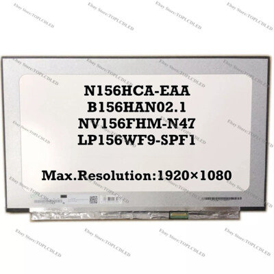 N156HCA-EAA Fit B156HAN02.1 NV156FHM-N47 LP156WF9-SPF1 15.6'' FHD eDP Screen LCD