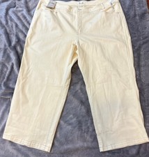 Madewell Plus Emmett Crop Wide-Leg Jeans Ivory Size 28 NWT