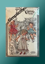 Vintage Sewing Pattern Simplicity 9940 Cinderella Child  s Dress Vest 3T Cut Used