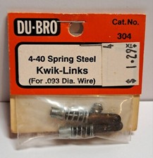 Original Du-bro Rc Plane Parts 304 4-40 Kwik Links For .093 Wire New Old Stock