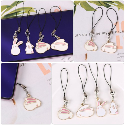 4 Pcs Mobile Phone Chain Keychain Charm Cellular Accessory Charms - Zdjęcie 3 z 12