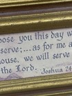 Framed Artwork Print bible verse Joshua 24:15 gold tone wood frame see pics — photo 7