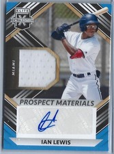 2022 Panini Elite Extra Edition Ian Lewis Prospect Materials AUTO RPA Patch