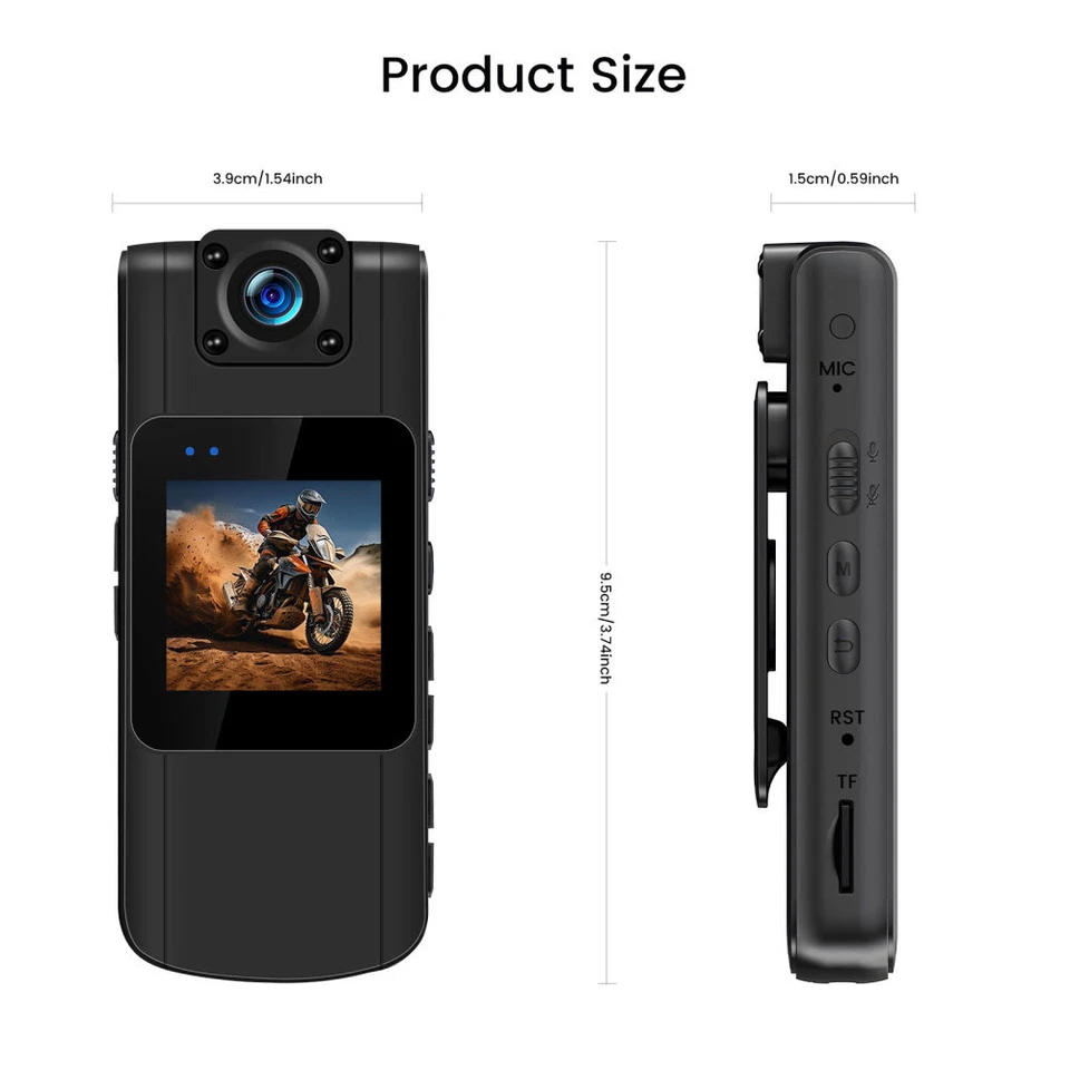Mini 1080P Body Cam Körperkamera Persönliche Sicherheit Camcorder Nachtsicht DVR - Bild 3 von 4