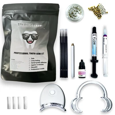 SparkleBites Professional Tooth Gem Kit. Strong tooth gem glue and tooth bonding