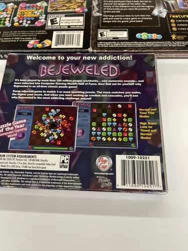3 Jewel PC CD ROM Games Diamond Drop Deluxe Bejeweled Jewel Quest 2 - Picture 9 of 11