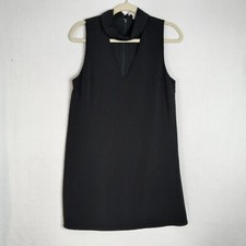 Glamorous Womens Mini Dress Size S Black Keyhole Front Zip Back Sleeveless Lined
