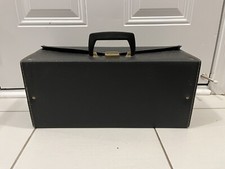 Vintage 8 Track Leather Carrying Case holds 24 Tapes