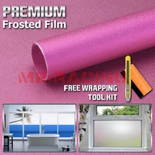 *12"x48" Pink Frosted Film Glass Home Bathroom Window Security Privacy Sticker