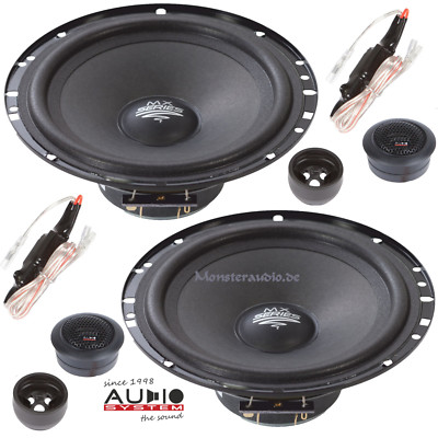 Audio System MX165 Evo 16,5cm Lautsprecher Set Auto Boxen Kicker Hochtöner 240W