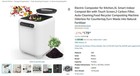 3L Electric Composter for Kitchen. Touch Screen, Dual Filter Odorless Composting