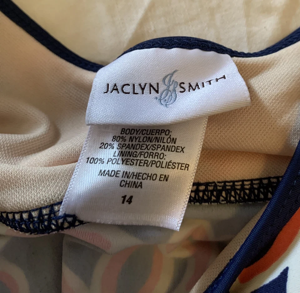 Jaclyn Smith Tank Top Swimwear Bathing Suit Top Size 14 - Image 2 of 4