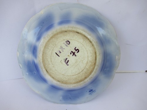 Antique Normandy Pattern Flow Blue Plate Johnson Brothers England Porcelain "F75 - Picture 4 of 7