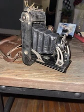 Green VOIGTLANDER DeLuxe Camera with 1:4.5 f=10.5cm Lens W/Case*