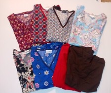 Womens Scrub Top Size XS lot of 8 SB Scrubs Grey's Anatomy Dickies used