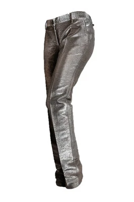 D&G  Dolce & Gabbana Damen Hose Gr. 42, Women Pants, Dunkelgrau Metallic, NEU  - Bild 1 von 3