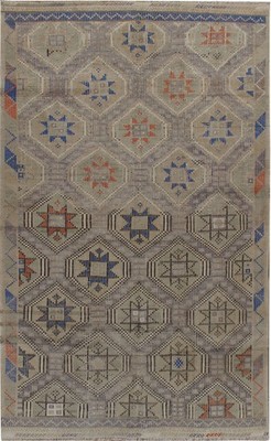 Vintage Turkish Jajim Flat Weave Rug, 6'4 X 10'5 E24473