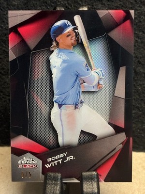 2026 Topps Chrome Black BOBBY WITT JR Red 5/5 Depths of Darkness SSP - Royals