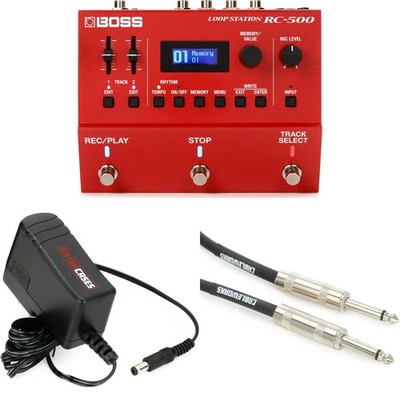 Boss RC-500 Loop Station Compact Phrase Recorder Pedal with Cable and Power