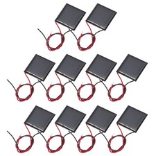10 Pcs 1.5V 0.09W 60mA Mini Solar Panels with 2 Cable 30mm x 30mm