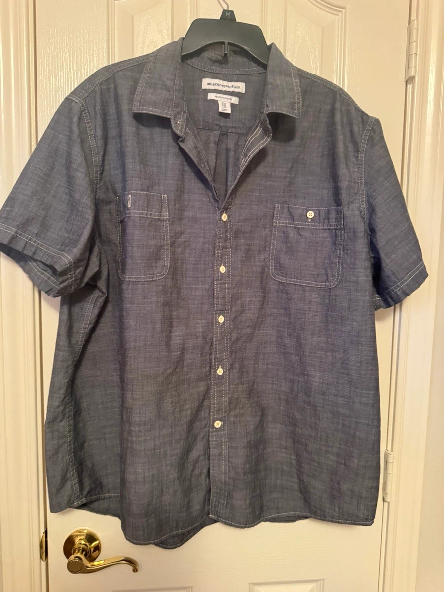 Essentials Solid Casual Button-Down Shirts for Men for sale