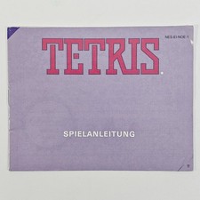 Nintendo Entertainment System Game Instructions TETRIS NES-EI-NOE-1 Manual