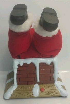 Gemmy Industries Animatronic Santa Stuck in Chimney – Upside Down